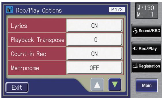 ROLAND AT-800 - Touch <> to display the Playback Transpose. - 1