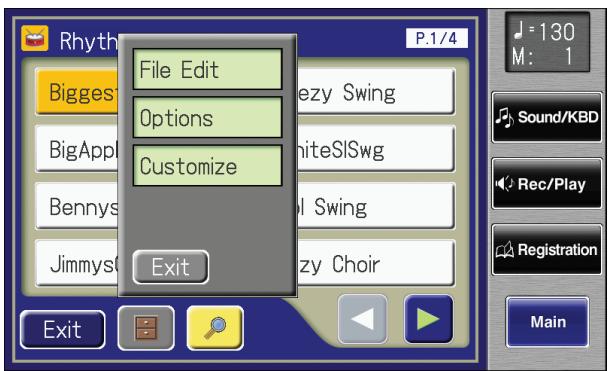 ROLAND AT-800 - Touch < > (Utility) on the Rhythm screen. - 1