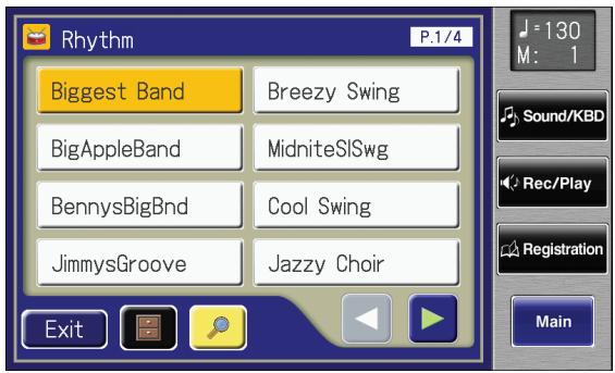 ROLAND AT-800 - Touch  on the Main screen. - 1