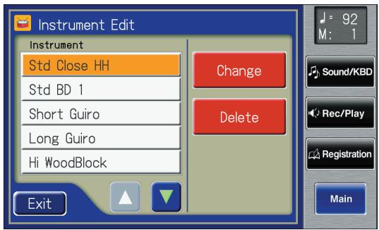 ROLAND AT-800 - Changing and Deleting the Instruments Used - 2