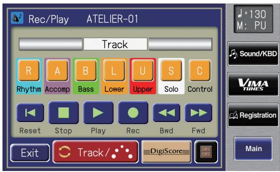 ROLAND AT-800 - Touch  on the Main screen. - 1