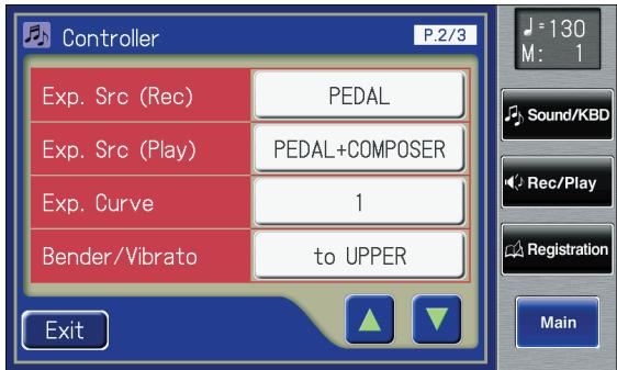 ROLAND AT-800 - Touch <> to display the Exp. Src (Rec). - 1
