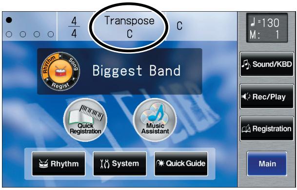 ROLAND AT-800 - Set the value for the transposition with the Transpose [-] and [+] buttons. - 1