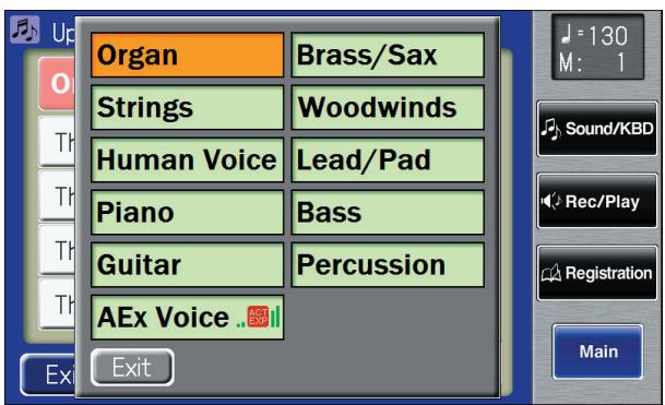 ROLAND AT-800 - Touch a button that shows a sound group. - 6