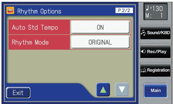 ROLAND AT-800 - Touch <> to display the Auto Std Tempo (Auto Standard Tempo). - 1
