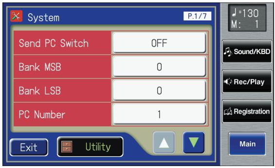 ROLAND AT-800 - Touch  on the Main screen. - 1