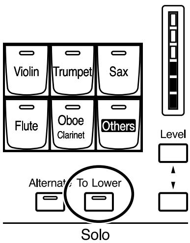 ROLAND AT-800 - Playing the Solo Voice on the Lower Keyboard (Solo [To Lower] Button) - 1