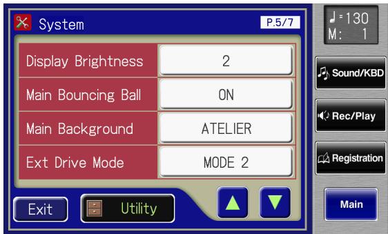 ROLAND AT-800 - Touch <> to display the Ext Drive Mode. - 1
