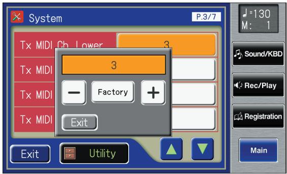 ROLAND AT-800 - Touch <> <+> to change the setting. - 1