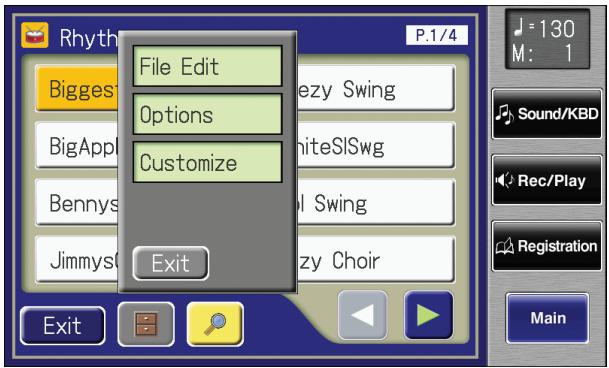 ROLAND AT-800 - Touch < > (Utility) on the Rhythm screen. - 1