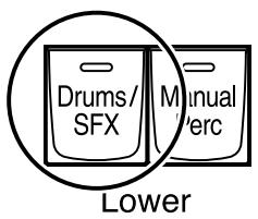 ROLAND AT-800 - Playing Drum Sounds or Sound Effects from the Entire Lower Keyboard (Drums/SFX) - 1