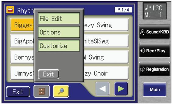 ROLAND AT-800 - In the Rhythm screen, touch < > (Utility). - 1