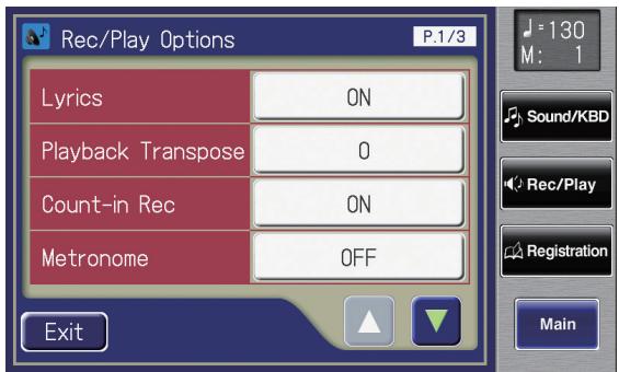 ROLAND AT-800 - Touch <> to display the Lyrics. - 1