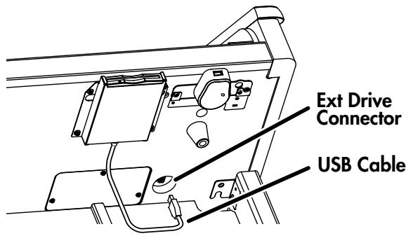 ROLAND AT-800 - Connect the USB cable of the floppy disk drive to the ATELIER's Ext Drive connector. - 1