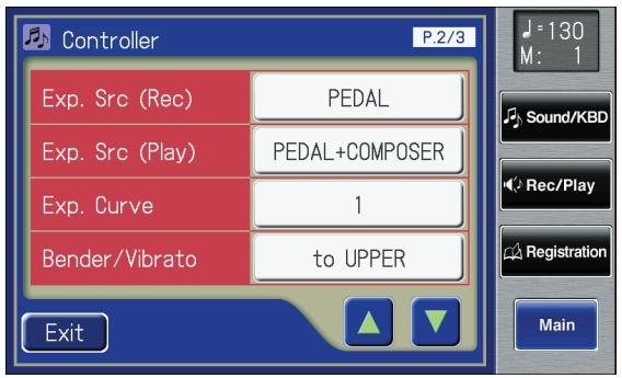 ROLAND AT-800 - Touch <> to display the Exp. Src (Play). - 1