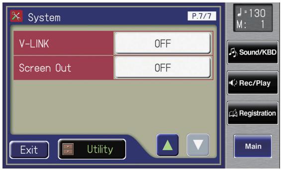 ROLAND AT-800 - Touch <> to display the V-LINK. - 1