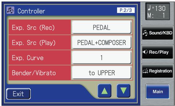 ROLAND AT-800 - Touch <> to display the Bender/Vibrato. - 1