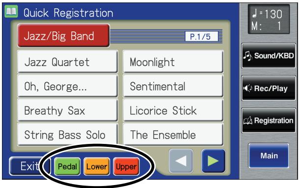 ROLAND AT-800 - Touch , , or , switching the respective button's indicator on or off, to select the keyboard to which the voice is to be assigned. - 1