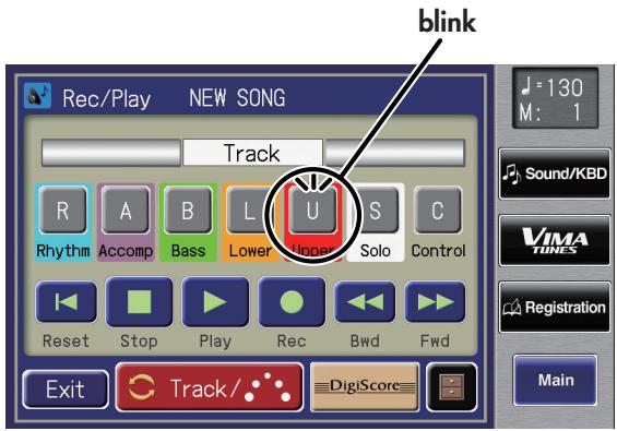 ROLAND AT-800 - In the Rec/Play screen, touch  to enter recording-standby mode. - 1
