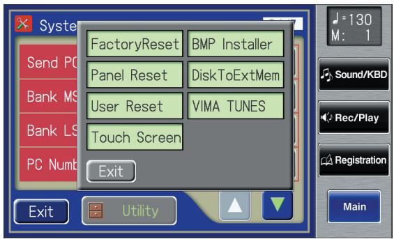 ROLAND AT-800 - In the System screen, touch . - 1