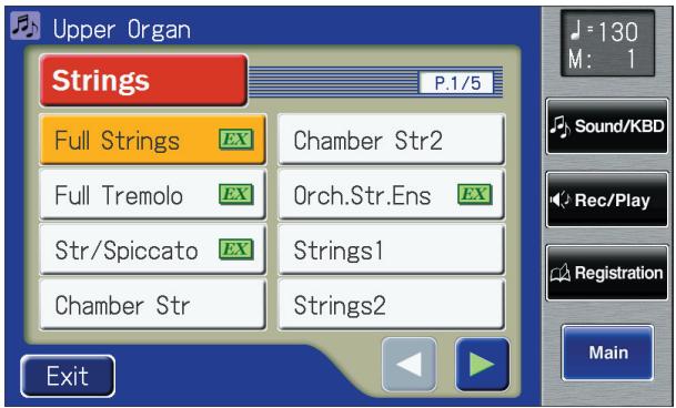 ROLAND AT-800 - In the sub-window, touch a sound group name to select the desired sound group. - 1