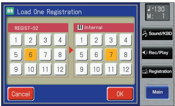 ROLAND AT-800 - Touch Internal < 1> to select the number of the storage-destination button. - 1