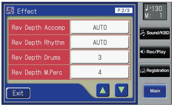ROLAND AT-800 - Touch <> to display the Rev Depth (Reverb Depth). - 1