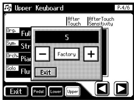 ROLAND AT-80SL - Touch the After Touch Sensitivity value (1-10). - 1