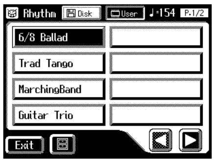 ROLAND AT-80SL - Press the Rhythm [Disk/User] button (confirm that its indicator is lit). - 1