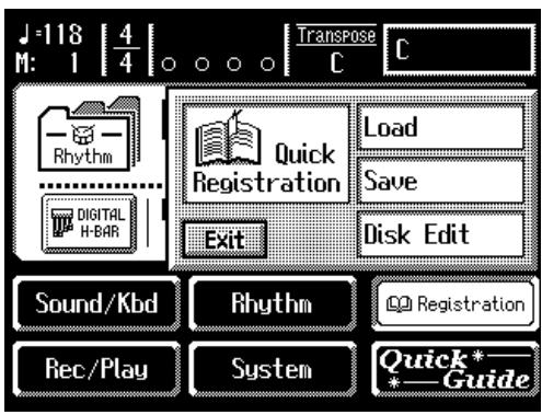 ROLAND AT-80SL - Loading an Individual Registration - 1