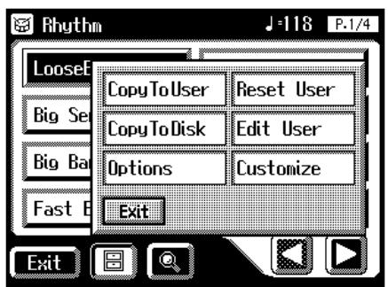 ROLAND AT-80SL - Displaying the Rhythm Customize Screen - 2