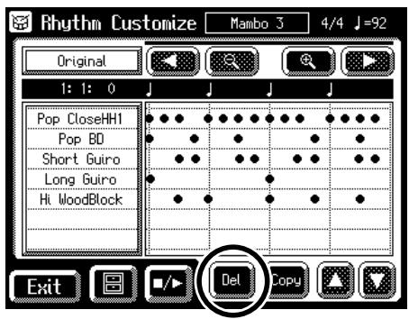 ROLAND AT-80SL - Deleting the Rhythm in a Selected Measure - 1