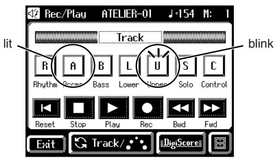 ROLAND AT-80SL - In the Rec/Play screen, touch to enter recording-standby mode. - 1