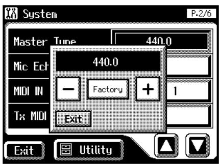 ROLAND AT-80SL - Adjust the Standard Pitch (Master Tune) - 2
