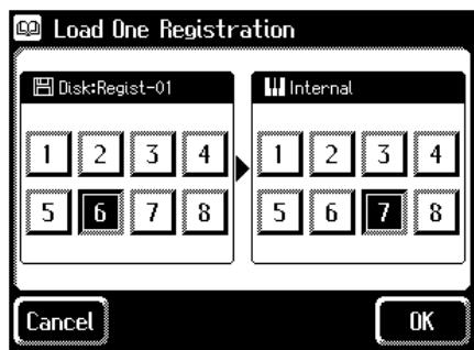 ROLAND AT-80SL - In the screen, touch Internal <1> - <12> (on the AT-60SL, Internal <1> - <8> ) to select the number of the storage-destination button. - 2
