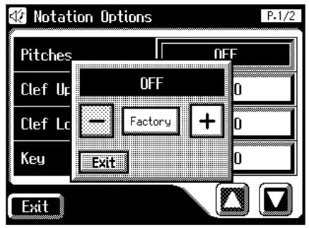 ROLAND AT-80SL - Touch <-> <+> to change the setting. - 1