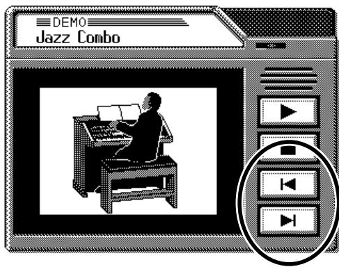 ROLAND AT-80SL - Touch <> or <> on screen to select the demo song. - 1