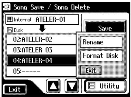 ROLAND AT-80SL - Touch to open the Utility screen. - 1