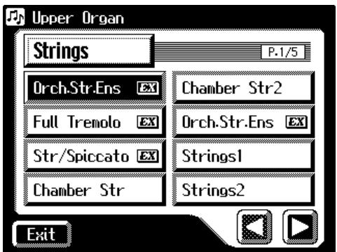 ROLAND AT-80SL - In the sub-window, touch a sound group name to select the desired sound group. - 1