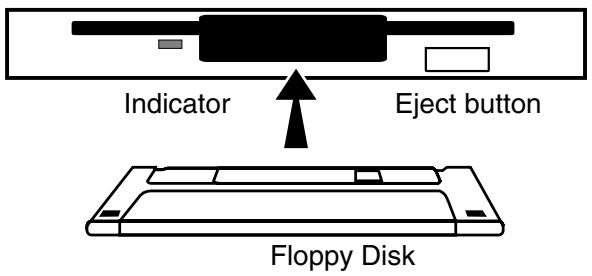 ROLAND AT-80SL - Hold the floppy disk face up, and push it into the disk drive until it clicks into place. - 1