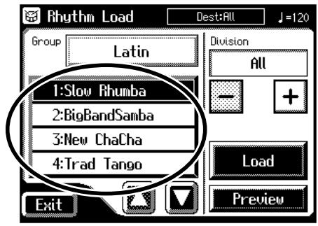 ROLAND AT-80SL - ■ Loading the Rhythm - 6