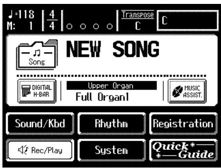 ROLAND AT-80SL - Touch on the Main screen. - 1