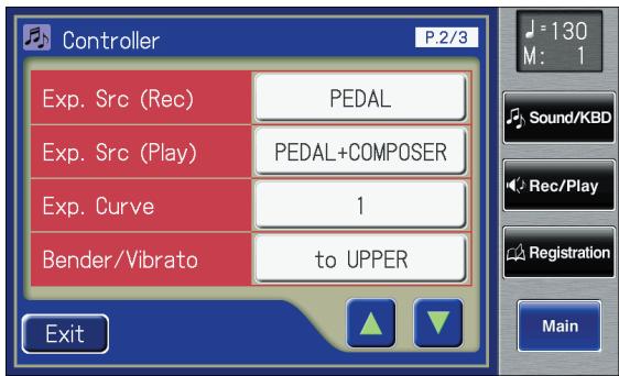 ROLAND AT-900C - Touch <>><> to display the Bender/Vibrato. - 1