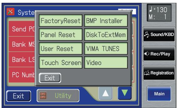 ROLAND AT-900C - In the System screen, touch . - 1