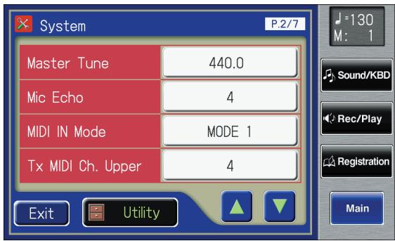 ROLAND AT-900C - Touch <> <> to display the Mic Echo. - 1