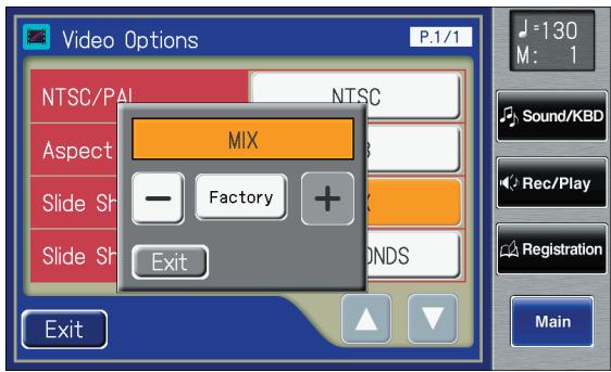 ROLAND AT-900C - Touch the Slide Show Type setting. - 1