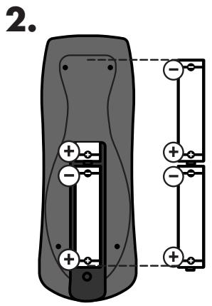 ROLAND AT-900C - Installing Batteries in the Remote - 2