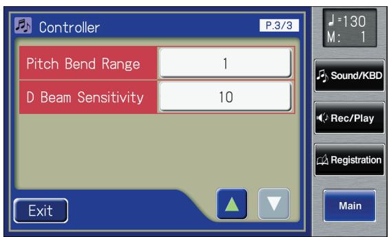 ROLAND AT-900C - Touch <>> <> to display the Pitch Bend Range. - 1