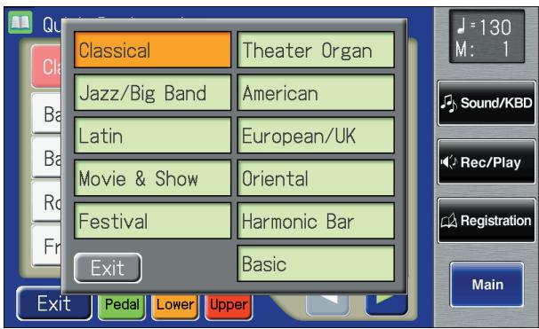 ROLAND AT-900C - Touch a button that shows a Quick Registration group. - 2