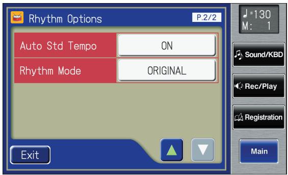 ROLAND AT-900C - Touch <>><> to display the Auto Std Tempo (Auto Standard Tempo). - 1